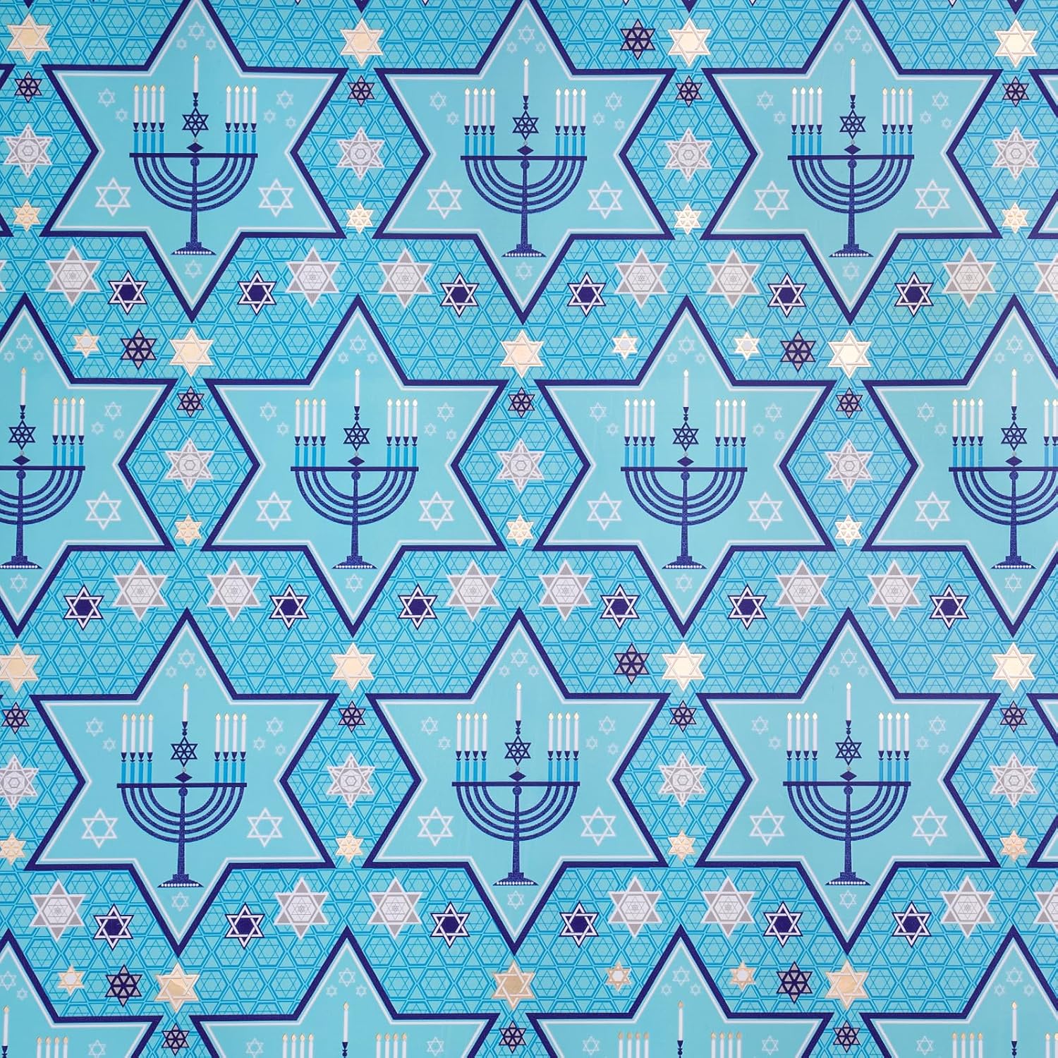 RUSPEPA Hanukkah Wrapping Paper Jumbo Roll 24x100ft