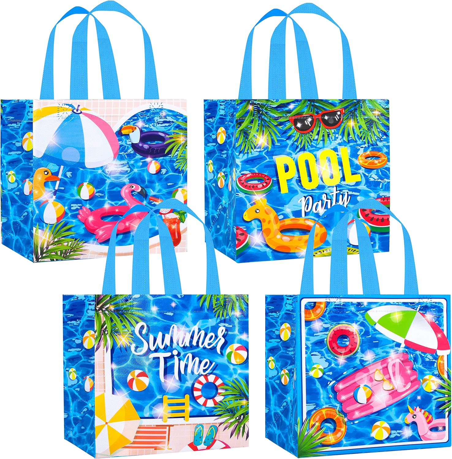 12Pcs Summer Beach Gift Bags with Handles