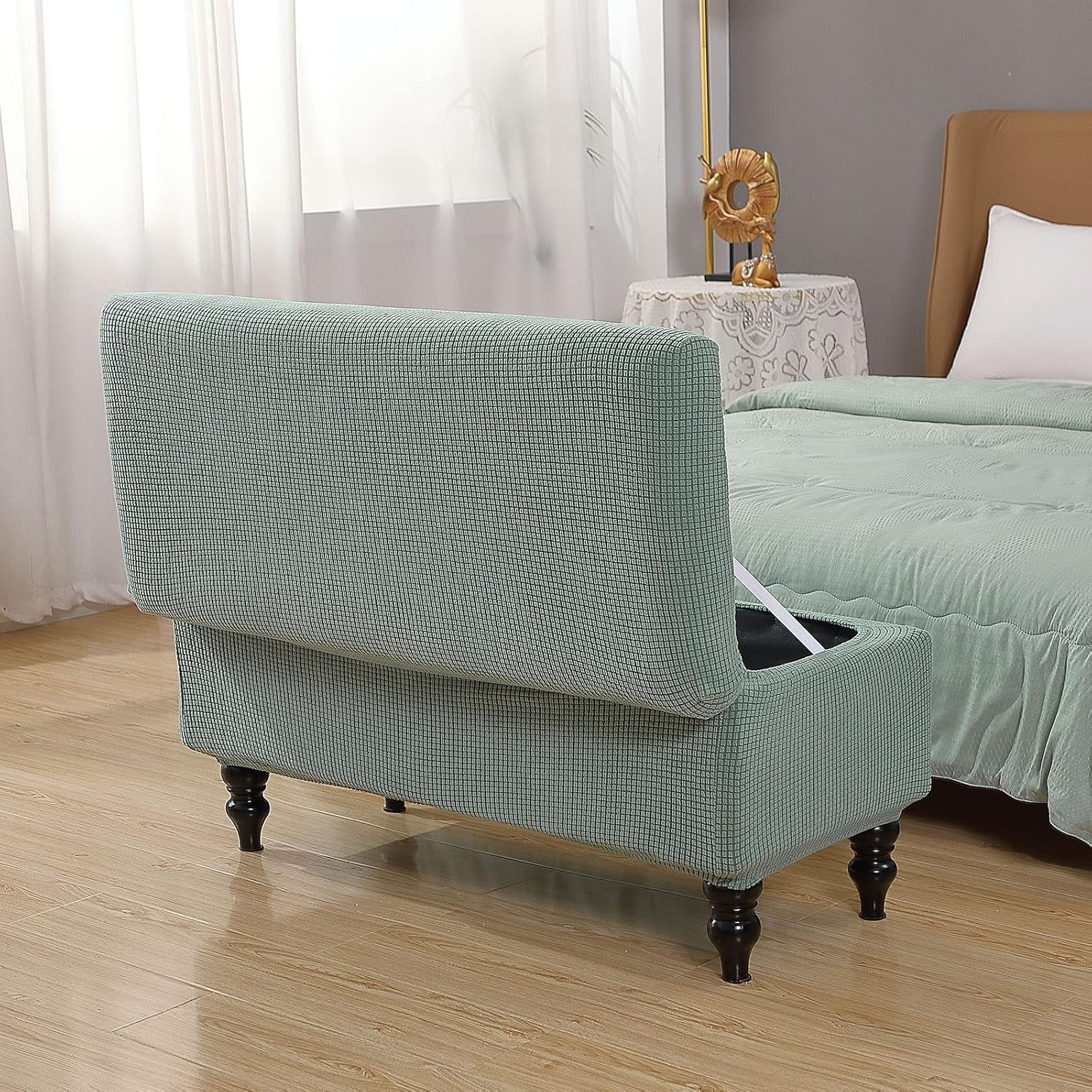 CAMZ Stretchable Ottoman Cover for Storage Bench